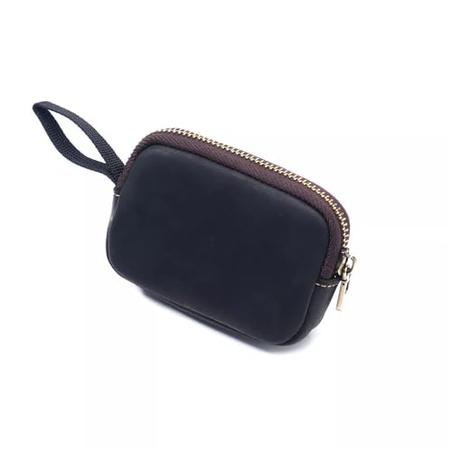 FSJMTQTS Monedero de Hombre Monedero pequeño con Cremallera de Cuero Retro Simple(Colour 3)