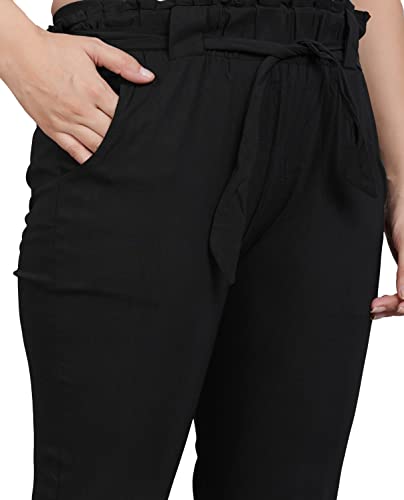 Image of Yash Gallery Women's Regular Fit Mid Rise Lycra Casual Stylish Trousers
