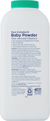 Equate Aloe and Vitamin E Pure Cornstarch Baby Powder!1Pack-22oz!