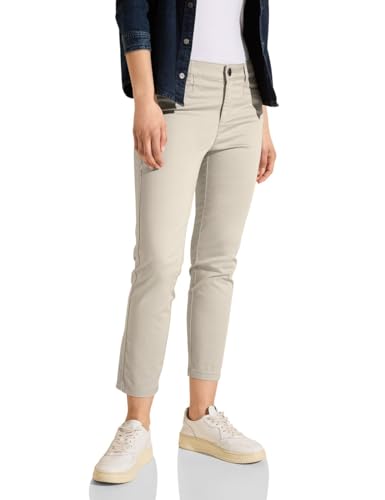 STREET ONE Damen A377207 7/8 Satin Hose, Dolomite Stone, 44W / 26L