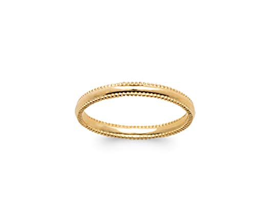 Bague en Plaqué Or 18 carats Tata Gisèle, anneau alliance lisse pour femme et homme