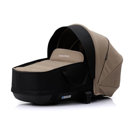 Hamilton by Yoop Baby Jogger Capazo - Amplia y suave cuna para tu recién nacido - Adecuado desde el nacimiento - Fácil de acoplar a todos los cochecitos Hamilton by Yoop - Caqui