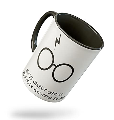 Image of Words Cannot Express Printed Inner Black Ceramic Color Coffee /Tea Mug Coffee Lover | Coffee Addict | Friends | Girls | Boys