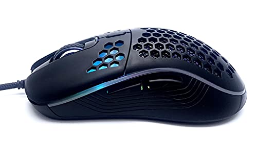 Image of USB RGB Gaming Mouse, Honeycomb Lightweight Gaming Mouse 7200DPI, RGB Backlit and 6 Programmable Buttons