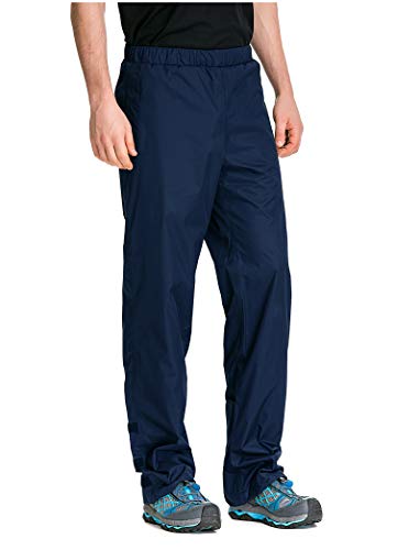 TRAILSIDE SUPPLY CO. Men\'s Waterproof Windproof Elastic-Waist Rain Pants (3XL, Dark Blue)