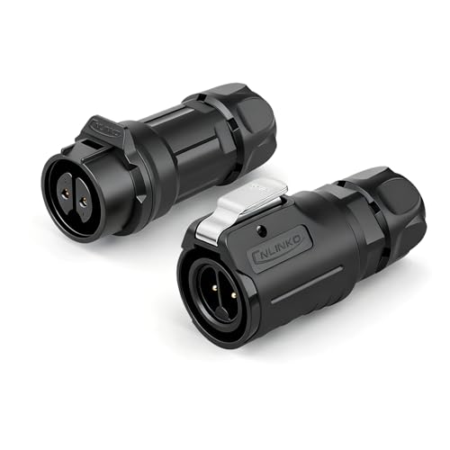 Connecteur étanche 2 broches IP68 M16 mâle femelle en plastique pour l'aviation