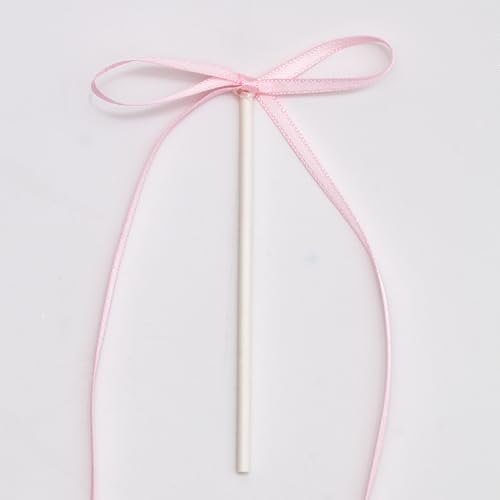 PME Fiocchi Decorativi per Torta | Topper Rosa Chiaro in Nastro, Accessori di Pasticceria (Confezione da 8)