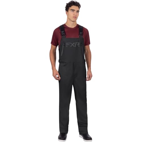 FXR Men's Adventure Lite Tri-Laminate Bib Pant 2025 (Black - Small)