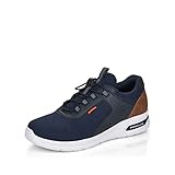 Rieker Herren Low-Top Sneaker B7367, Männer Halbschuhe,Sportschuhe,Freizeitschuhe,Turnschuhe,Laufschuhe,Freizeit,sportlich,blau (14),44 EU / 9.5 UK