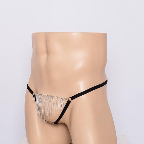 Men'S Sexy Thong Pouch Underwear Seamless Chain Ring G-String Low Rise Butt-Flaunting Stretch Jock-Straps4