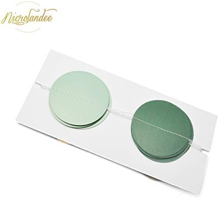 NICROLANDEE Wedding Party Decorations - 3 Pack Green Dots Paper Garland String Hanging Backdrop for Rustic Wedding, Neutral Baby Shower, Vintage Party, Birthday, Bridal Showers