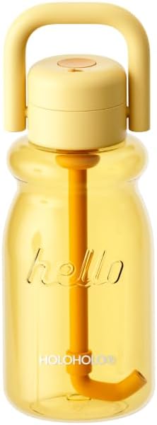 HOLOHOLO Tumbler Insulated Water Bottle with Handle and Lockable Lid Leak-Proof Travel Bottle for School, Home, Work, BPA-Free, Gifts for Students (Blue-23oz)