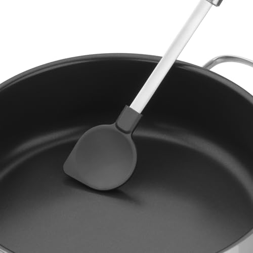 Foto von Silit Classic Line Kochlöffel Kunststofflaffe 34 cm, Edelstahl poliert, Teigschaber, Küchenhelfer mit hitzebeständiger Laffe, spülmaschinengeeignet