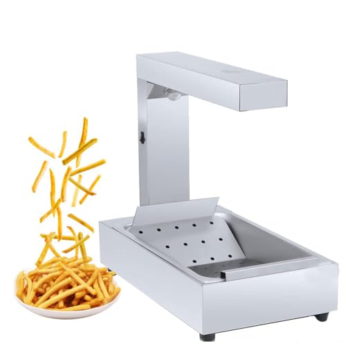 ESASAM 1000 French Fry Food Warmer with Removable Oil Filter Pan + Heat Lamp, Stainless Steel Hot Food Display Cabinet Warmer, or French Fries, Fried Chicken