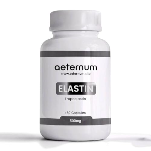 Aeternum Marine Elastin 500mg 180 Capsules – Pure Anti-Aging Skin Firming & Collagen Support, Third-Party Tested