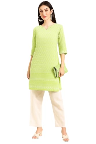 Amazon Brand - Tavasya Women's Chikankari Kurti