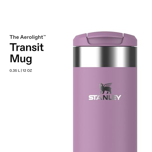 STANLEY 1913 Aerolight Transit Thermobecher 0.35L - Hält 4 Stunden Heiß - Spülmaschinenfest - Kaffeebecher To Go Auslaufsicher - Kompatibel Mit Gängigen Pkw-Getränkehalterungen - Lilac – Bild 3