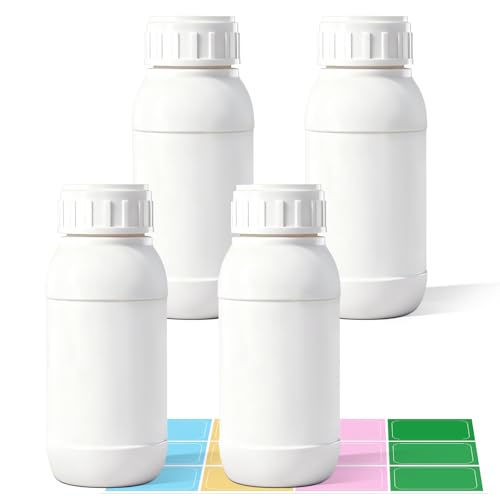 UMETASS 4Pack 3.4oz (100ml) BPA-Free Wide Mouth Plastic Travel Bottles - Empty Small Containers with Lids & Caps, EVOH High Barrier Leak Proof Storage for Toiletries, Samples, Medicine & Water