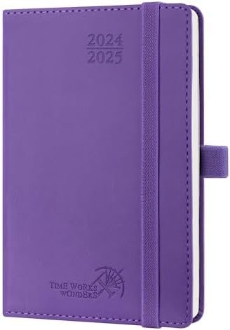 Agenda De Poche 2025 - Semainier 9x18cm - Janvier à Décembre - Couverture Gomme Hexagone Tropical