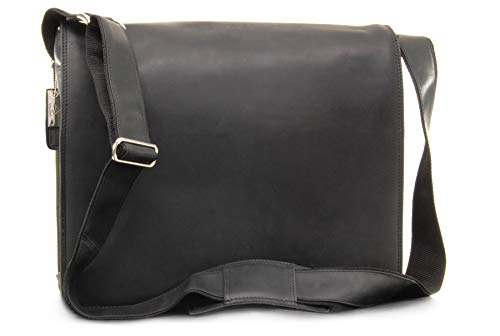 Bolso mensajero grande de piel para portátil 16 pulgadas bandolera trabajo hombre universidad A4