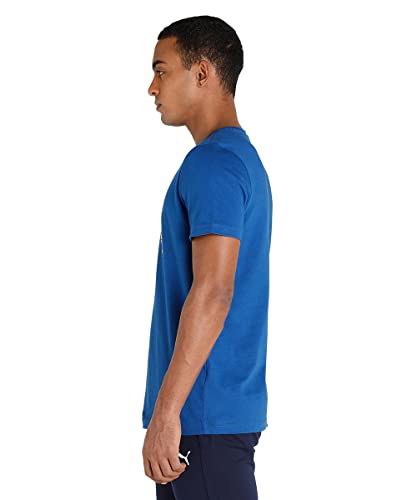 Image of Puma Men Cotton Regular Fit T-Shirt with Graphic Print Logo