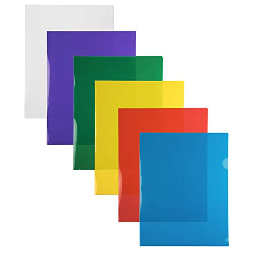 JAM PAPER Plastic Sleeves - Letter Size - 9 x 11 1/2 - Assorted Color Project Pockets - 12 Page Protectors/Pack by JAM Paper - Image 2
