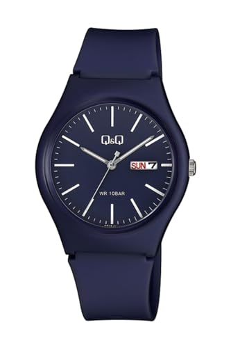 Montre femme bleue étanche Q&Q bracelet caoutchouc anti-sueur