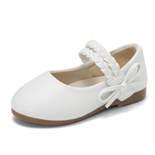 Cheerful Mario 1-5 años Bebe Niña Zapatos de Vestir Planos Bailarinas Blanco 23 EU