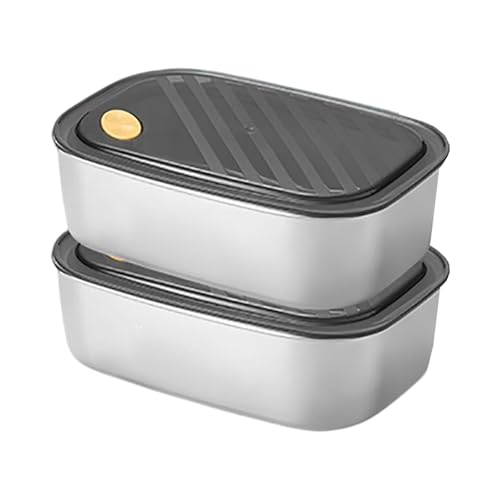 304ステンレススチールランチボックス、弁当箱、断熱ランチバッグ、コンパートメント付き、厚いPPカバー、断熱バッグ付き、食事の準備、オフィス、学校に最適(3200ML)