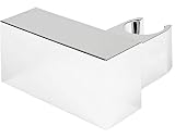 Sanlingo Duschkopfhalterung, passend für alle gängigen Duschschläuche, drehbar, Wandmontage, eckiger Duschkopf Halter in Chrom-Optik, inkl. Montagematerial