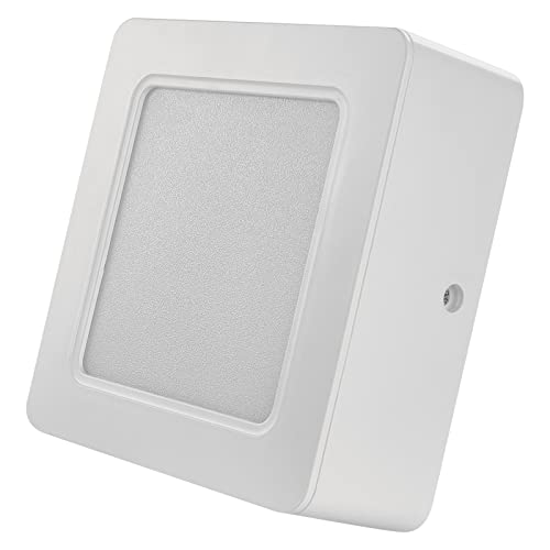 EMOS 2in1 LED Panel 9 W, quadratische 900 lm Deckenleuchte, Einbauleuchte 12 x 12 cm, Neutralweiß 4000 K, inkl. LED-Treiber, Weiß, Rund