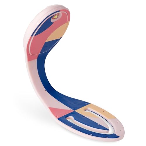 Image of Gifts for Readers & Writers Book Light, Clip On Reading Light for Bed, 2in1 Flexilight & Bookmark, Small & Lightweight with a Soft Glow, 2 Batteries Included, Peachy Blocks