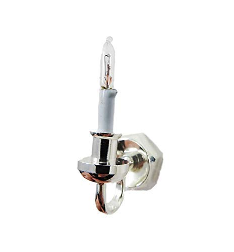 Lampe électrique nostalgique 12V et applique argent miniature