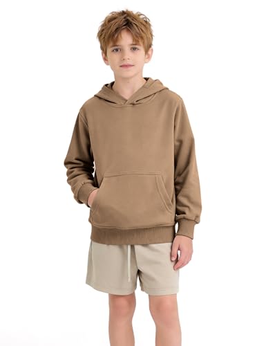 Image of PEHMEA 2 Pack Kids Hoodies Sweatshirt for Boys Cotton Pullover Hooded Sweatshirts With Pockets No Drawstring