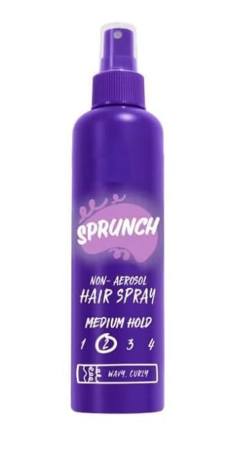 Newly Sprunch Non-Aerosol Hair Spray for Curly Hair and Wavy Hair 8.5 fl oz (1 Pack Packaging May Vary)