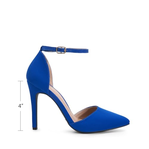 Image of DREAM PAIRS Women's High Stiletto Dress Heels Pumps | Closed Toe Pointed Toe Ankle Strap Dress Comfortable Pumps Shoes for Wedding Party Birthday Dancing