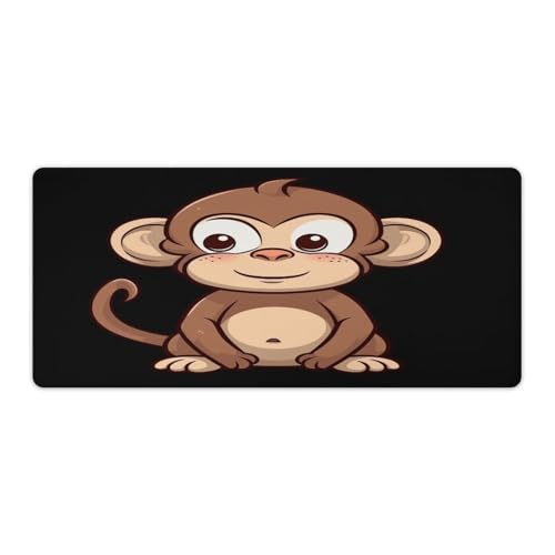 Tapis de souris de jeu en caoutchouc grand format sous-main bureau singe marron