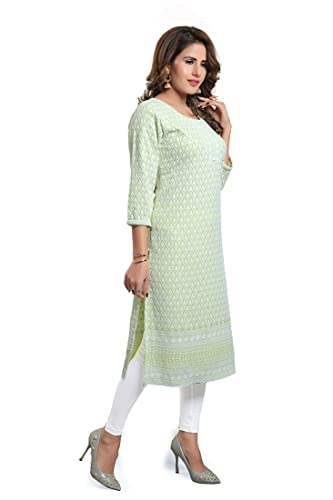 Image of DREAM & DZIRE Chikankari Kurti for Women of Cotton in Plus Size & Small Size.