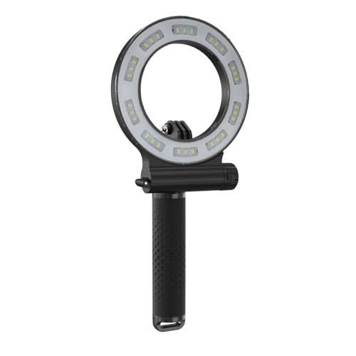 JatureClets Dive Light Compatible with Gopro, SL-109 Waterproof LED Fill Light, Scuba Diving Flashlight, 40m Waterproof Ring Diving Flashlight for Multiple Action Camera Or Housing Case