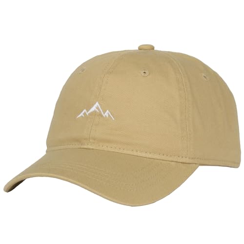 Image of Outdoor Cap Mountain Embroidered Dad Hat Adjustable Soft Cotton Polo Style Unstructured Baseball Cap for Men & Women