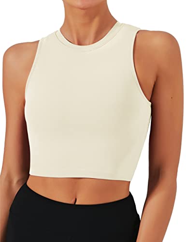Image of Natural Feelings Nudi Sports Bras for Women Removable Padded Yoga Tank Tops Sleeveless Fitness Workout Crop Tops