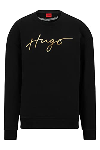 HUGO Damen Easy Crew 1 Sweatshirt aus gebürstetem Terry mit...