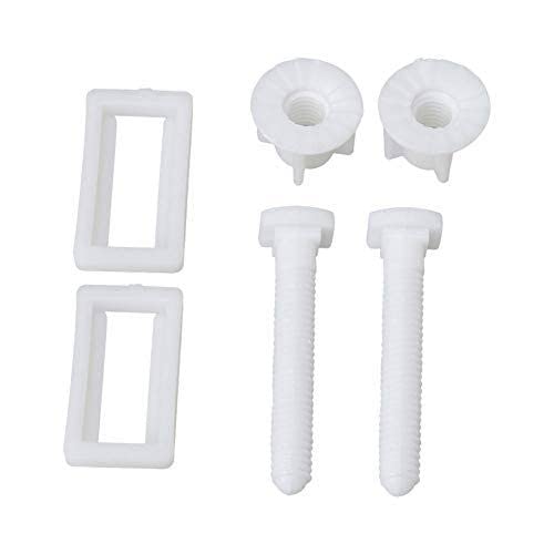 GKP PVC Screw Hinges for Western Toilet Commode Seat Cover (White