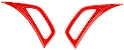 Red ABS Front Fender Side Air Vent Outlet Trim Cover 2pcs for Jeep Wrangler JL 2018-2019