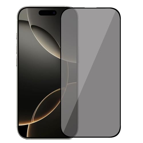Image of amazon basics Edge to Edge Privacy Tempered Glass for iPhone 17 Pro with Easy Self Installation Kit | Black