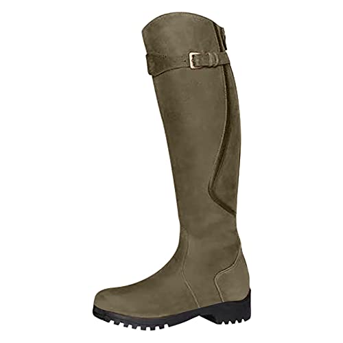Women's Fashion Shoes Round Toe Winter Women's Boots Rear Zipper Fashion Knight Boots Mid-tube Boots