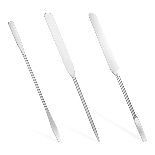 3 Pcs Stainless Steel Makeup Spatulas Set