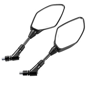 バイクミラー 2個セット シルバー/ブラック バイクミラー 2個セット シルバー/ブラック bike-parts-center_60-13