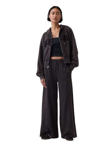 GAP Womens Baggy Logo Wide Leg Knit Pant Moonless Night M
