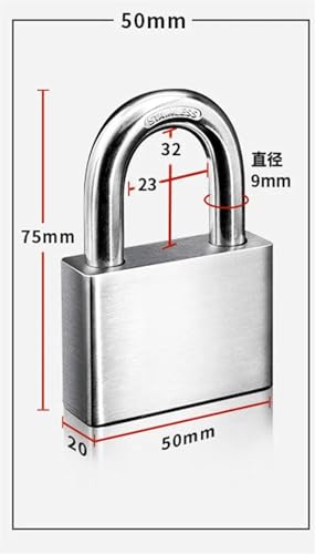 Cadenas solide en acier avec mécanisme d'attache de sécurité rétractable